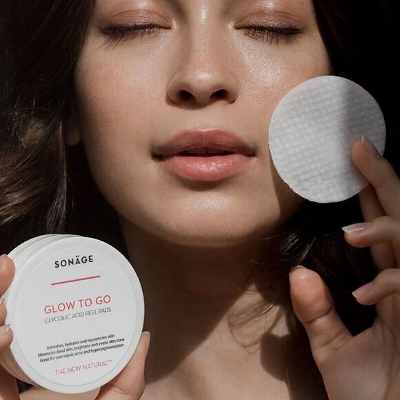 Sonage GLOW TO GO GLYCOLIC ACID PEEL PADS new and sealed - Picture 7 of 9